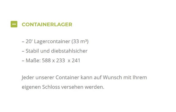 Containerlager in der Nähe von  Attenkirchen